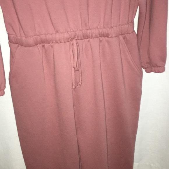 Pink fleece full body jumpsuit - Picture 4 of 12